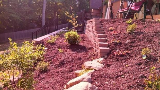 A recent residential landscaping company job in the  area