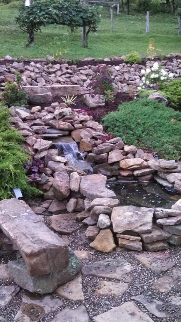 A recent water feature and pond design job in the  area